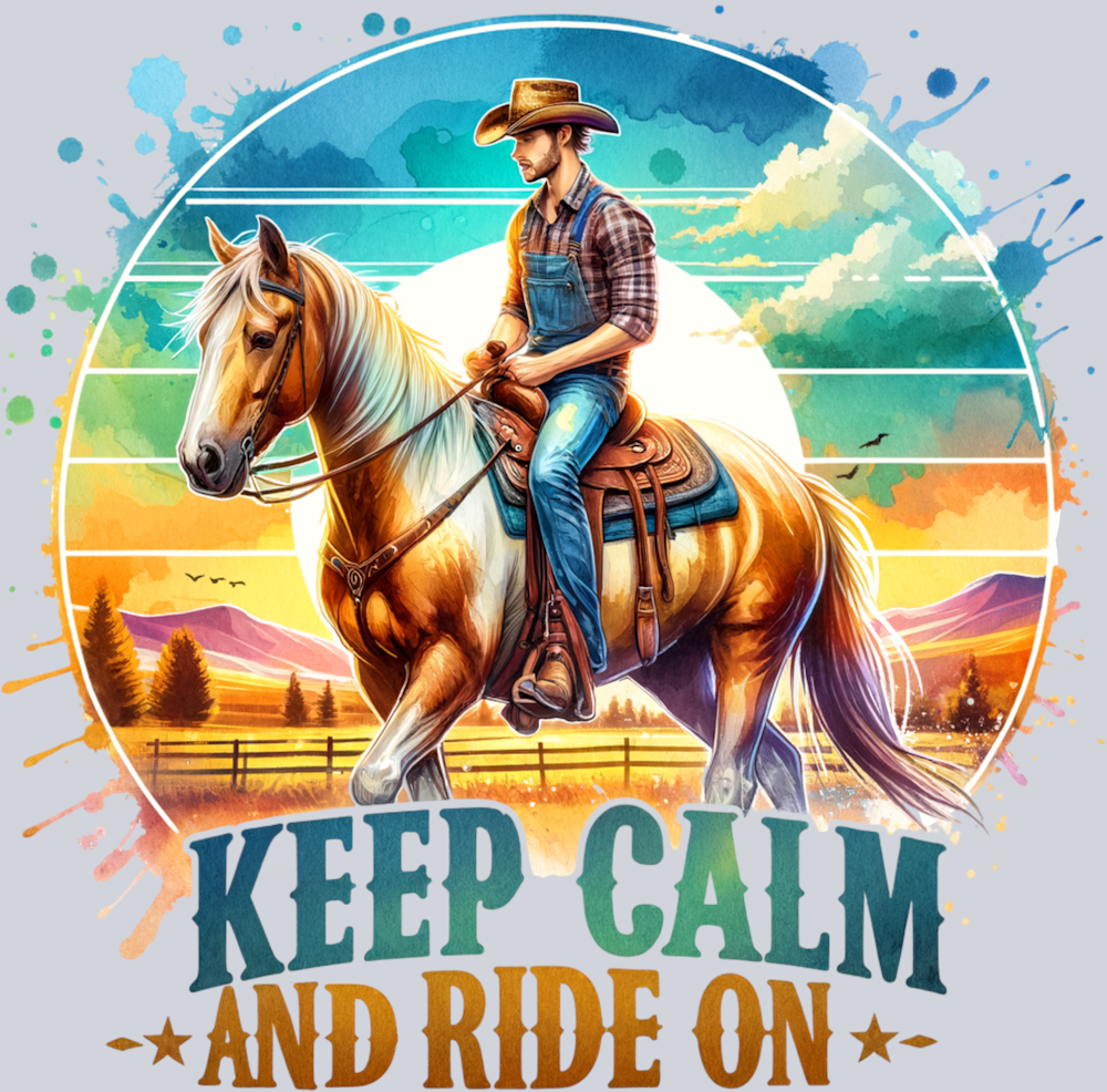 DTF Transfer Western - Keep Calm and Ride On