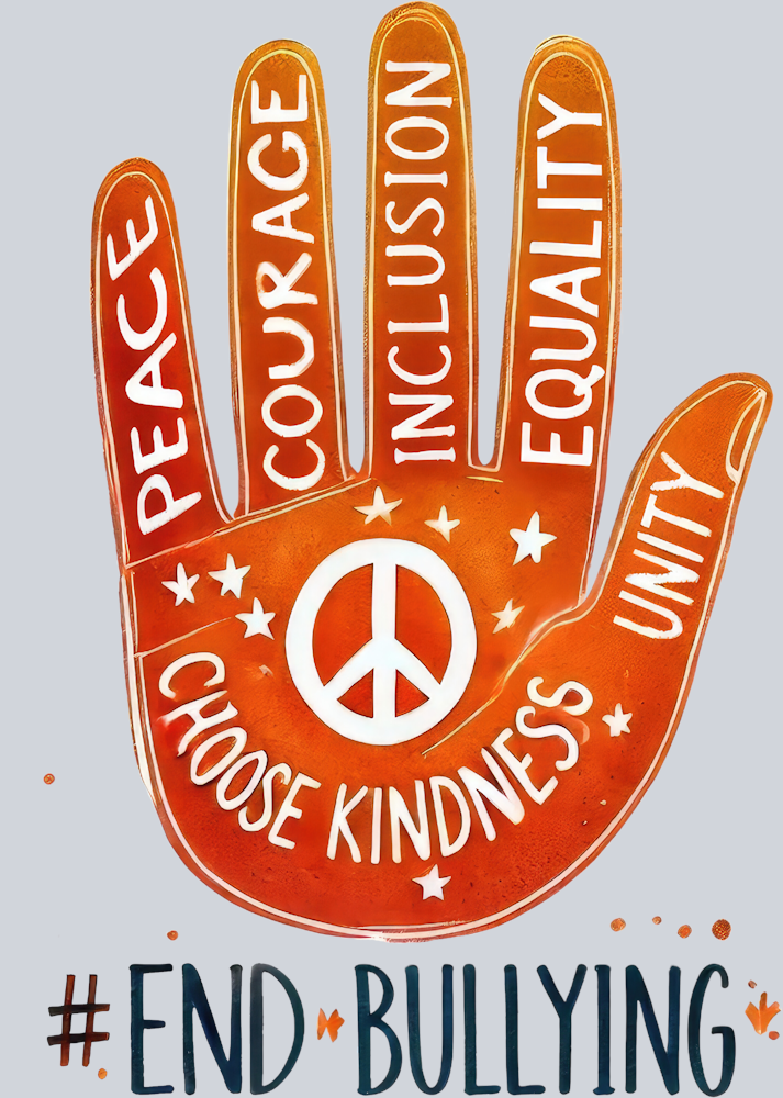 DTF Transfer Anti Bullying - Hand #End Bullying