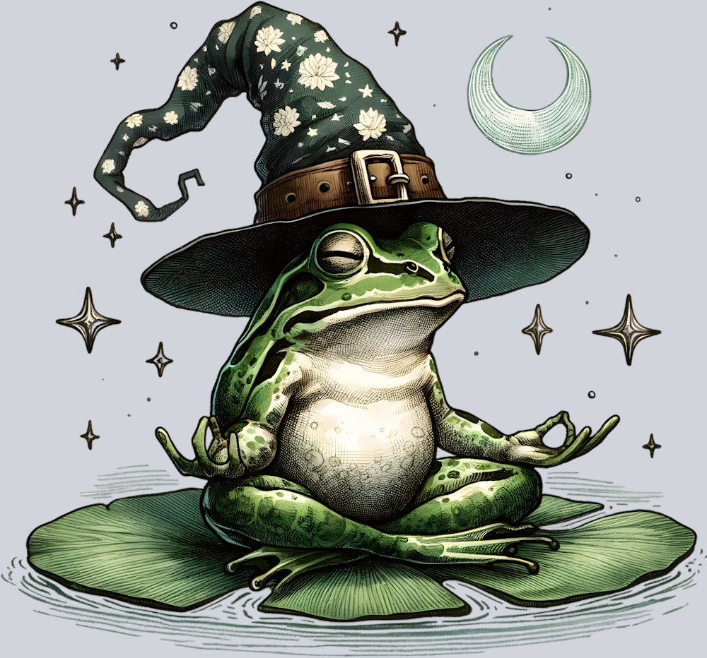 DTF Transfer Halloween - Frog Wizard