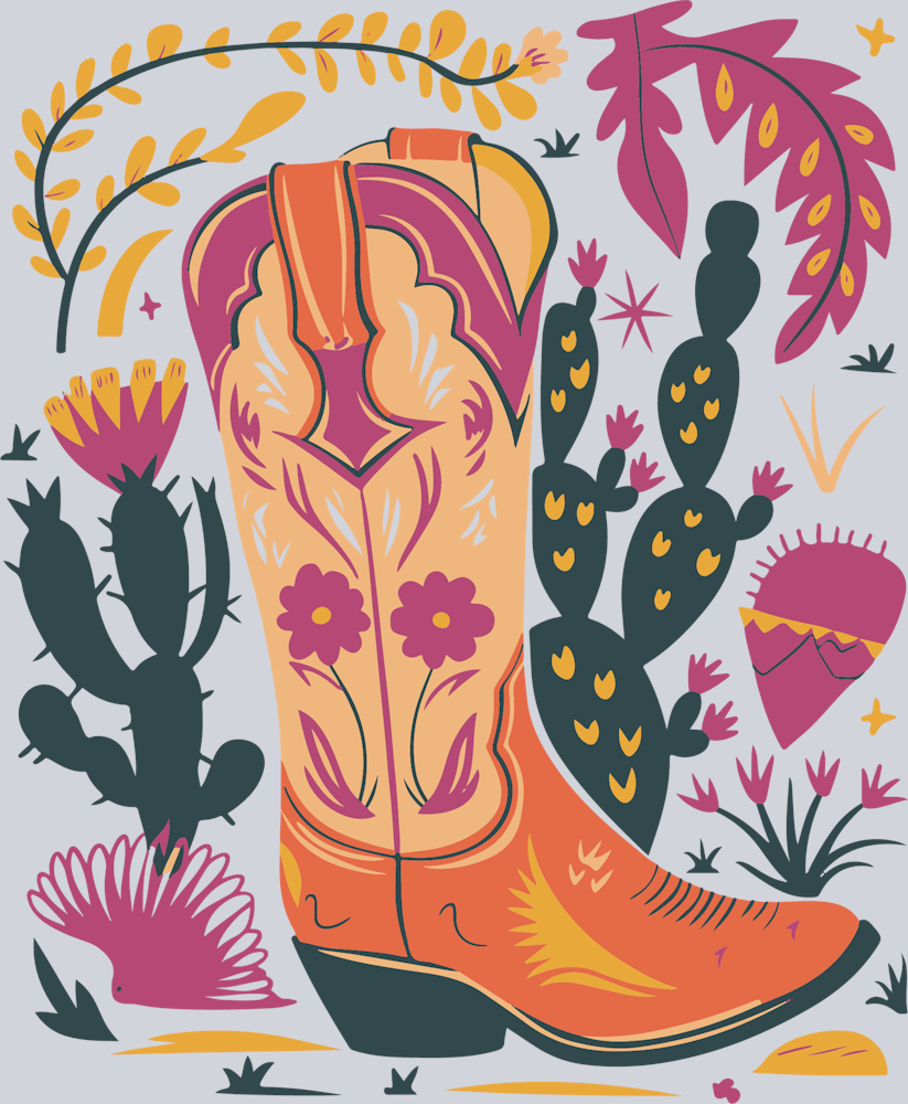 DTF Transfer Western - Boho Boot