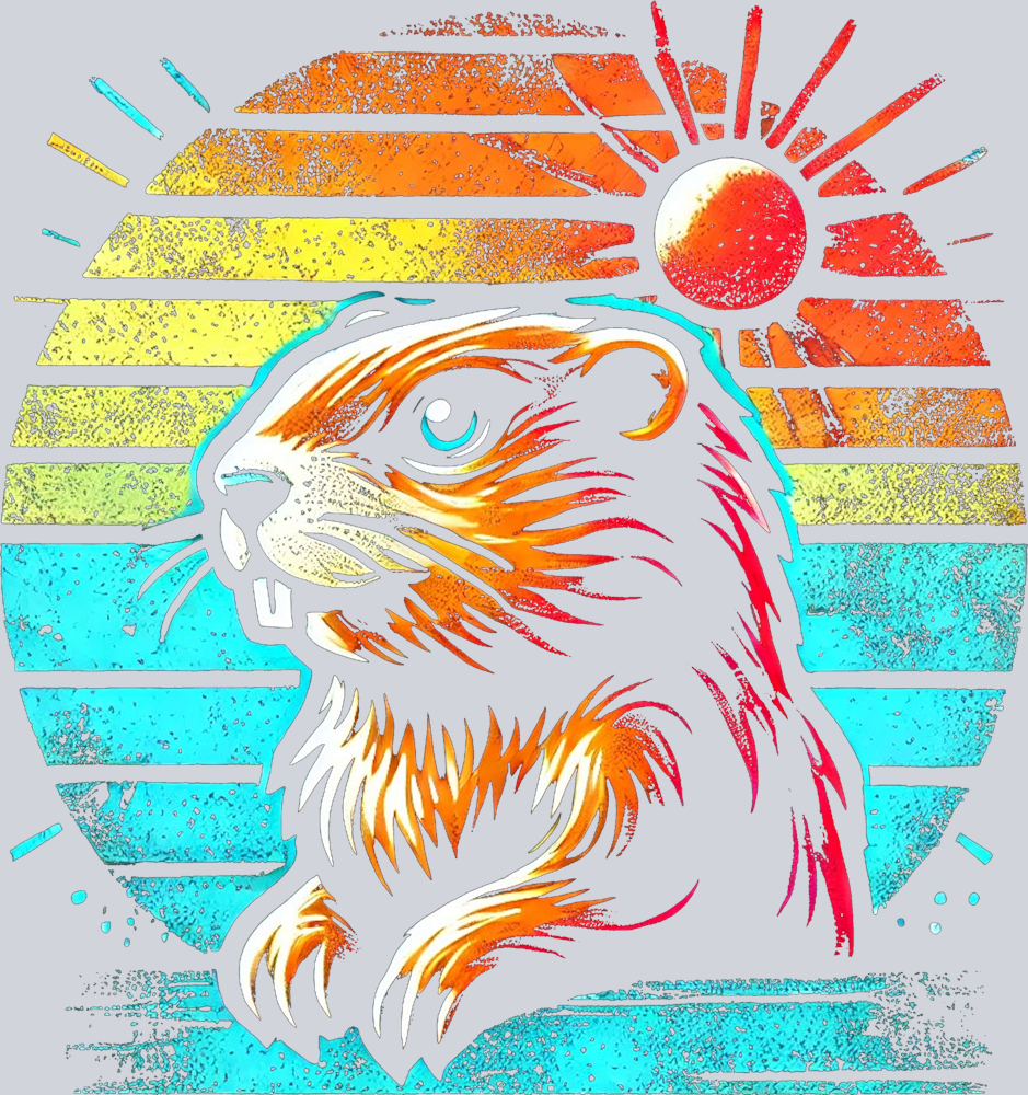 DTF Transfer Groundhog Day - Groundhog Sun