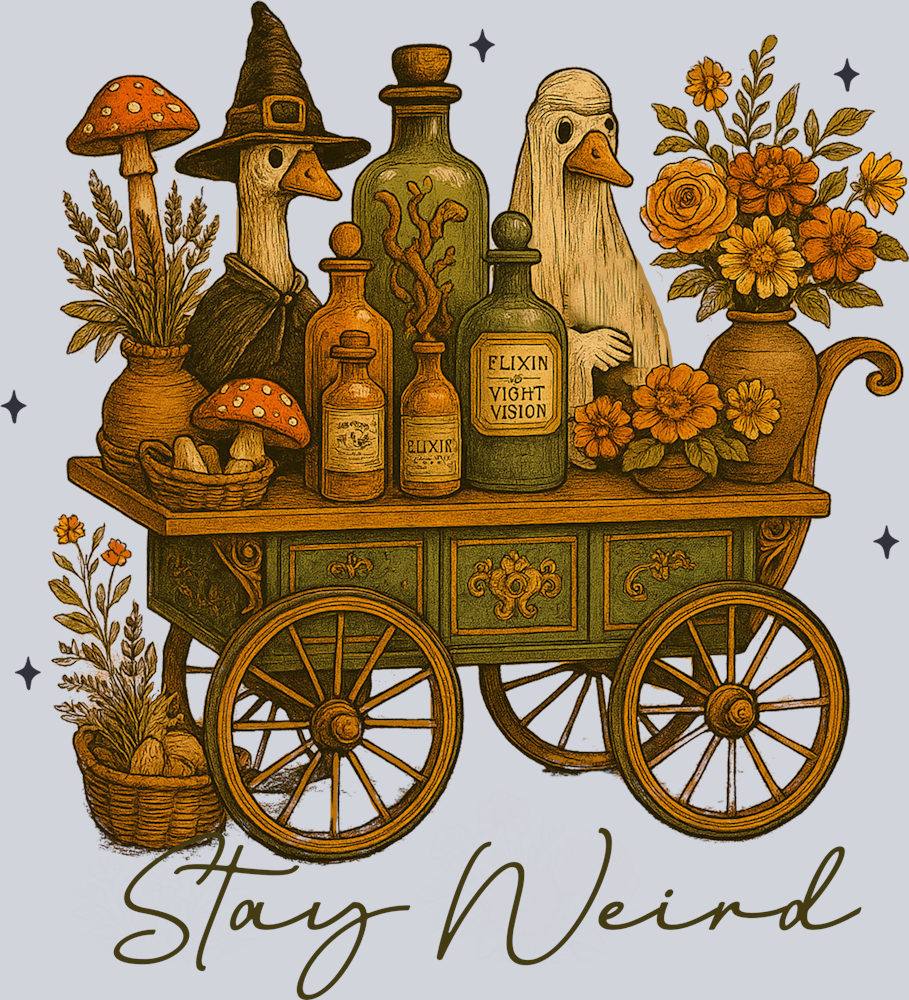 DTF Transfer Halloween - Stay Weird Duck