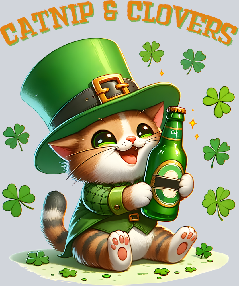 DTF Transfer St. Patrick's Day - Catnip & Clovers