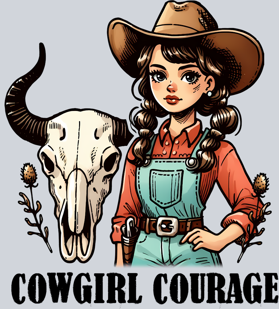 DTF Transfer Western - Cowgirl Courage