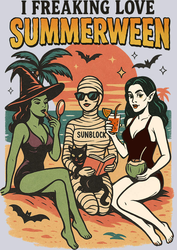 DTF Transfer Halloween - I Freaking Love Summerween