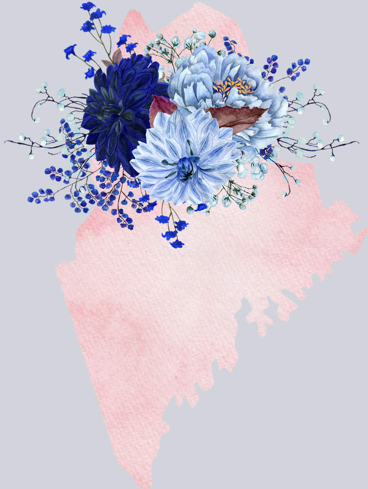 DTF Transfer Maine - Flowers Watercolor