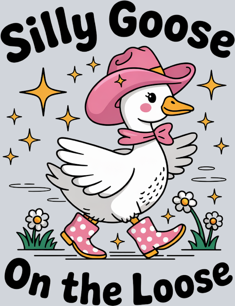 DTF Transfer Fowl - Silly Goose on the Loose