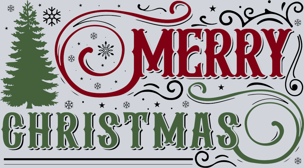DTF Transfer Christmas - Merry Christmas