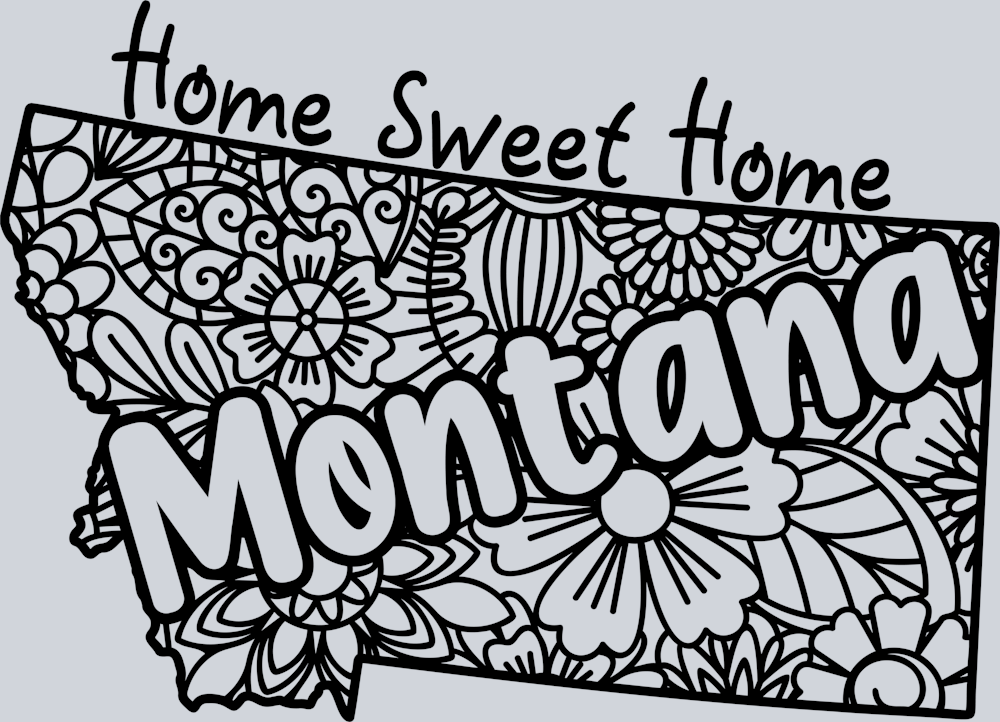 DTF Transfer Montana - Home Sweet Home