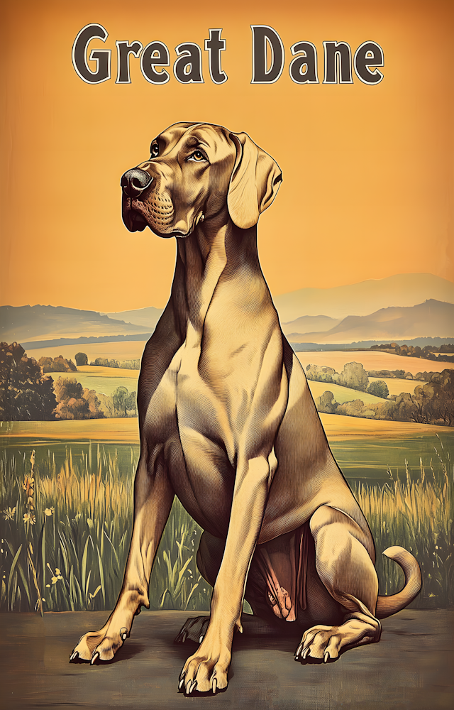 DTF Transfer Dogs - Great-Dane