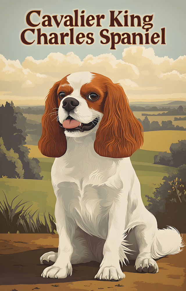 DTF Transfer Dogs - Cavalier-King-Charles-Spaniel