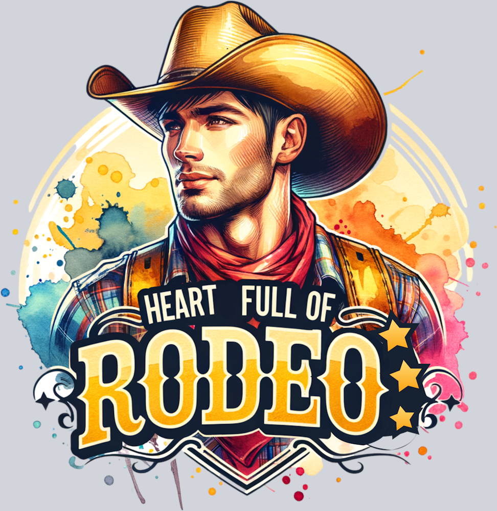DTF Transfer Western - Heart full of Rodeo