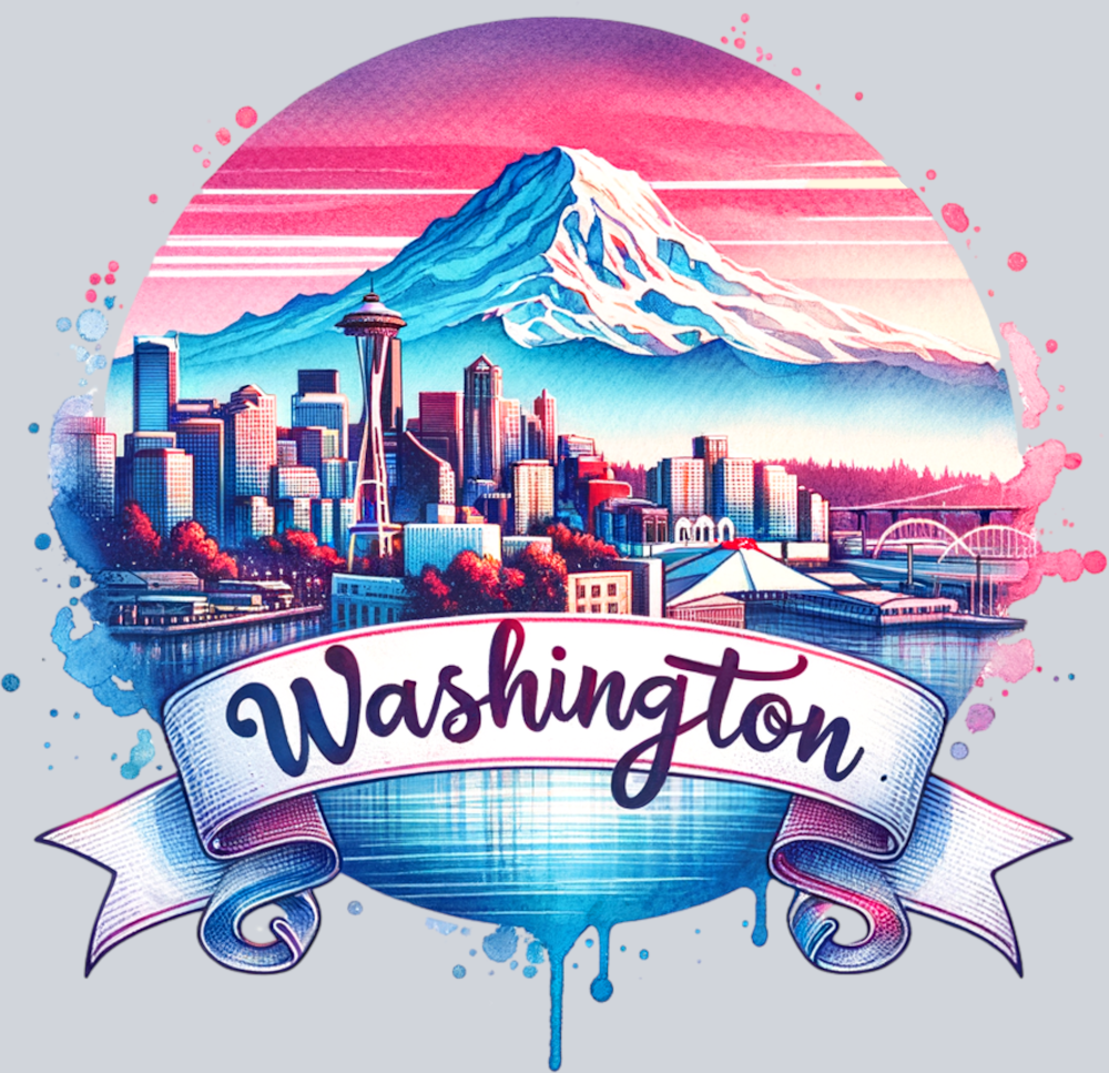 DTF Transfer Washington - Retro Travel