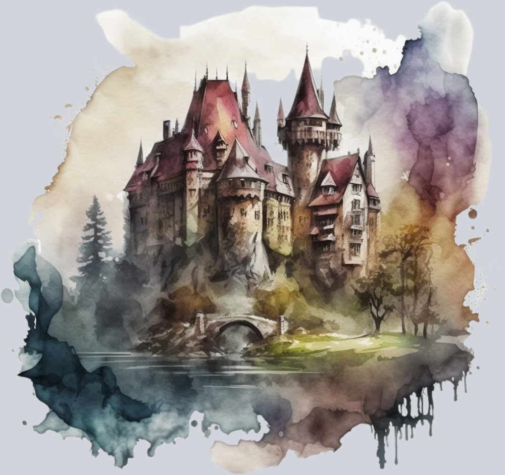 DTF Transfer Medieval - Painted Castle