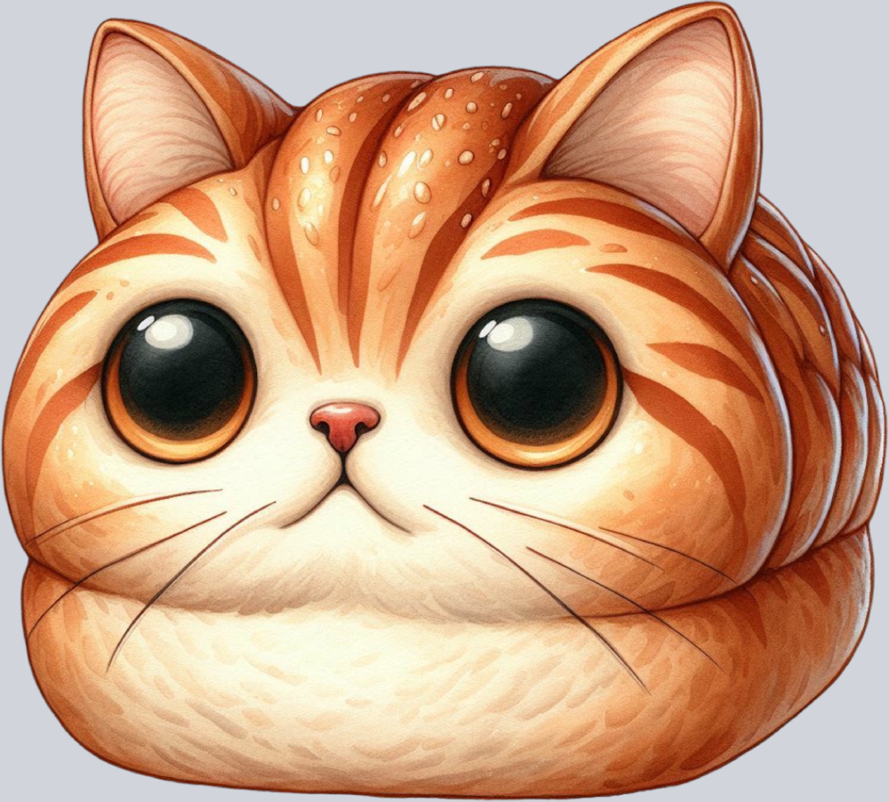 DTF Transfer Cats - Cat Bread