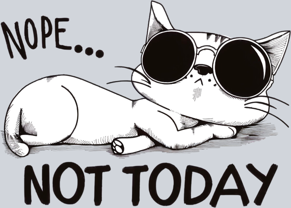 DTF Transfer Cats - Nope Not Today