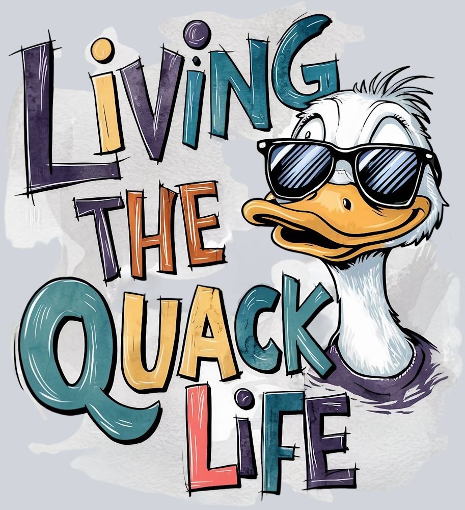 DTF Transfer Fowl - Living the Quack Life