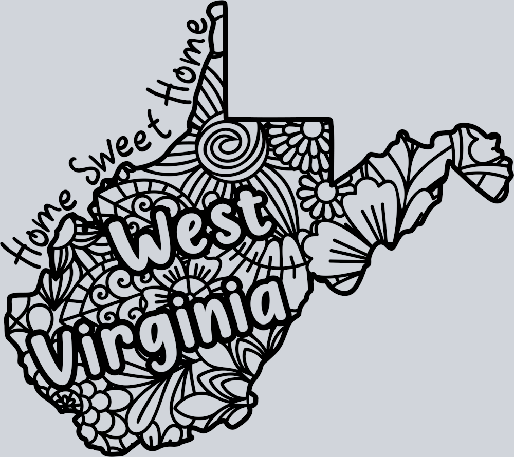 DTF Transfer West Virginia - Home Sweet Home