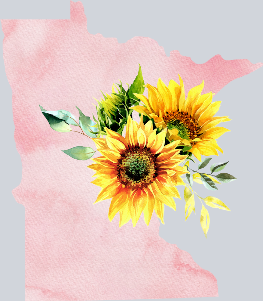DTF Transfer Minnesota - Sunflower Watercolor