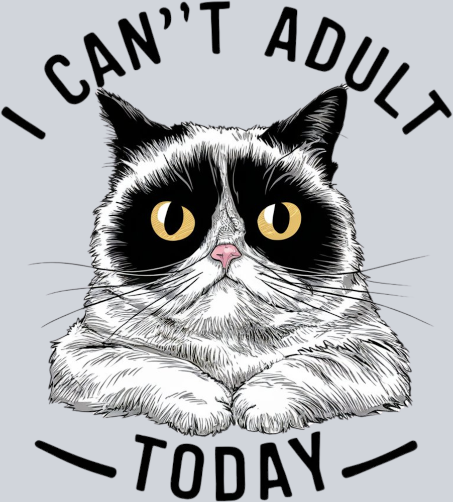 DTF Transfer Cats - I Can't Adult Today
