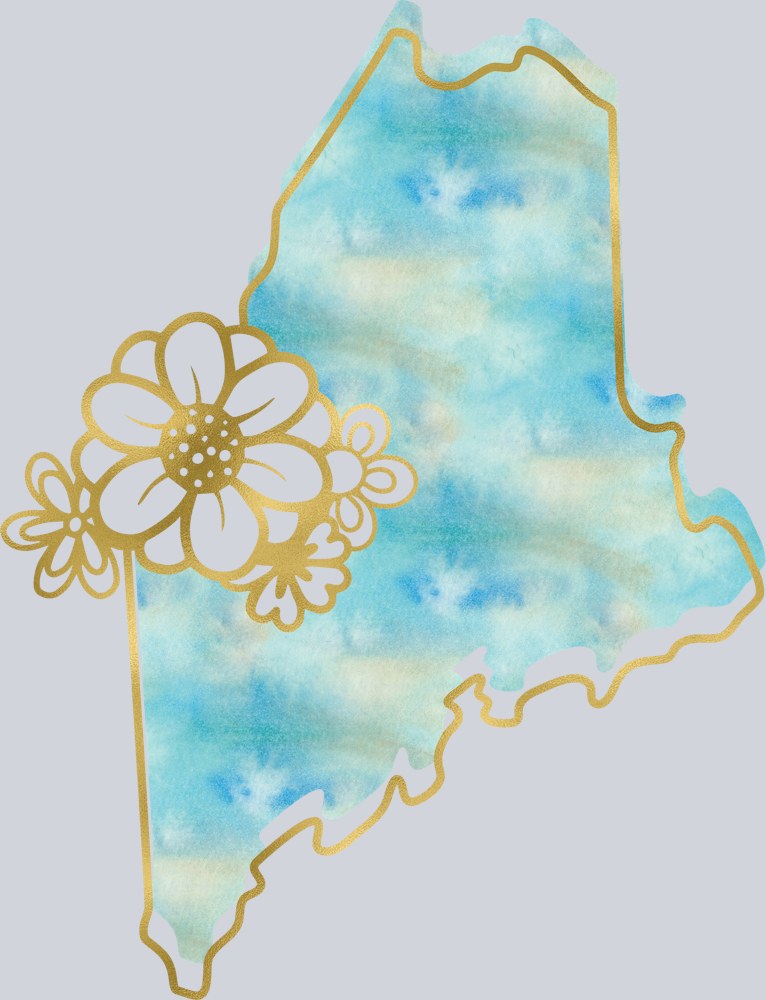 DTF Transfer Maine - Watercolor