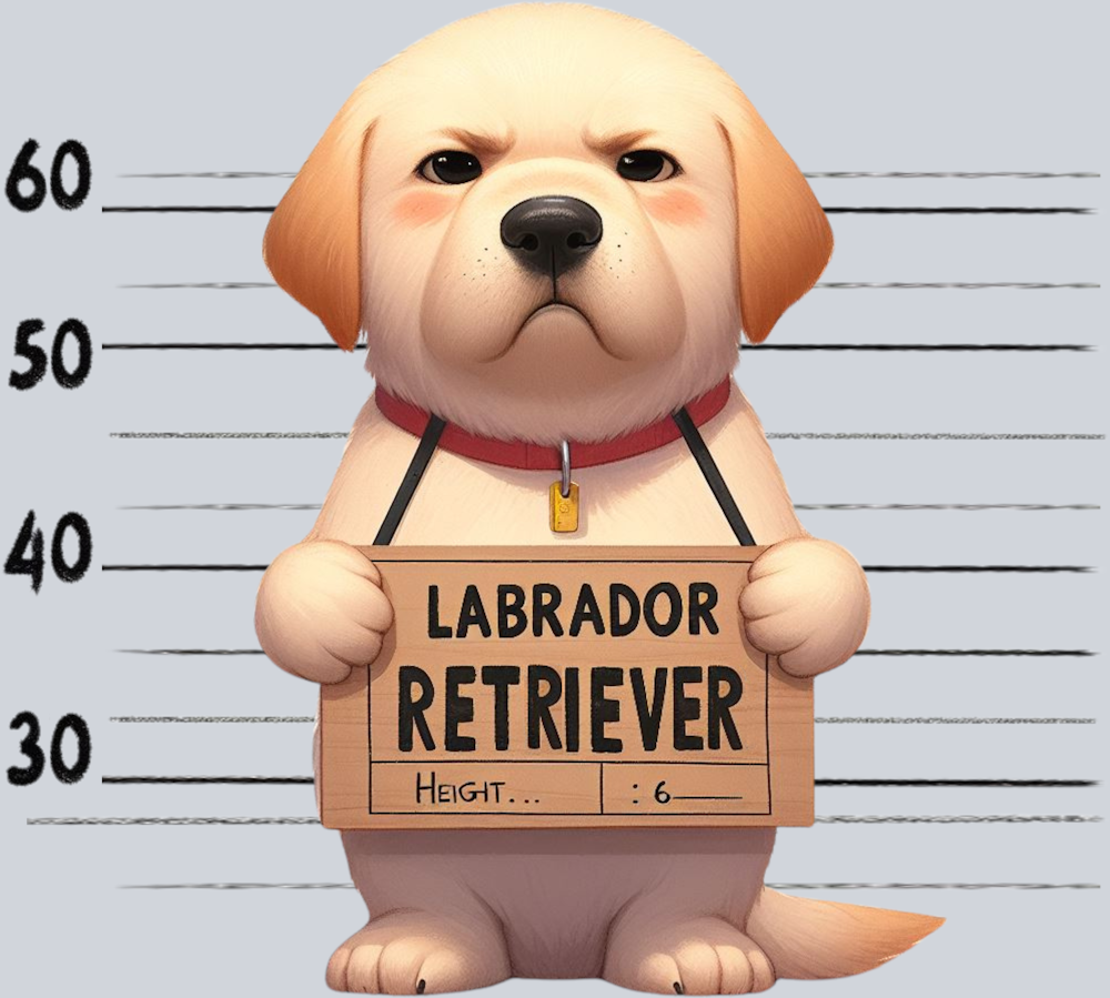 DTF Transfer Dogs - Jail Labrador Retriever