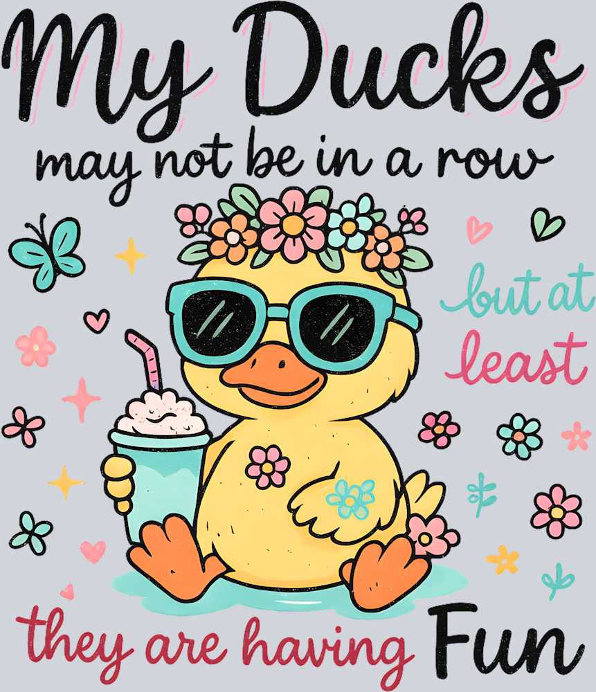 DTF Transfer Fowl - My Ducks may not be in a row