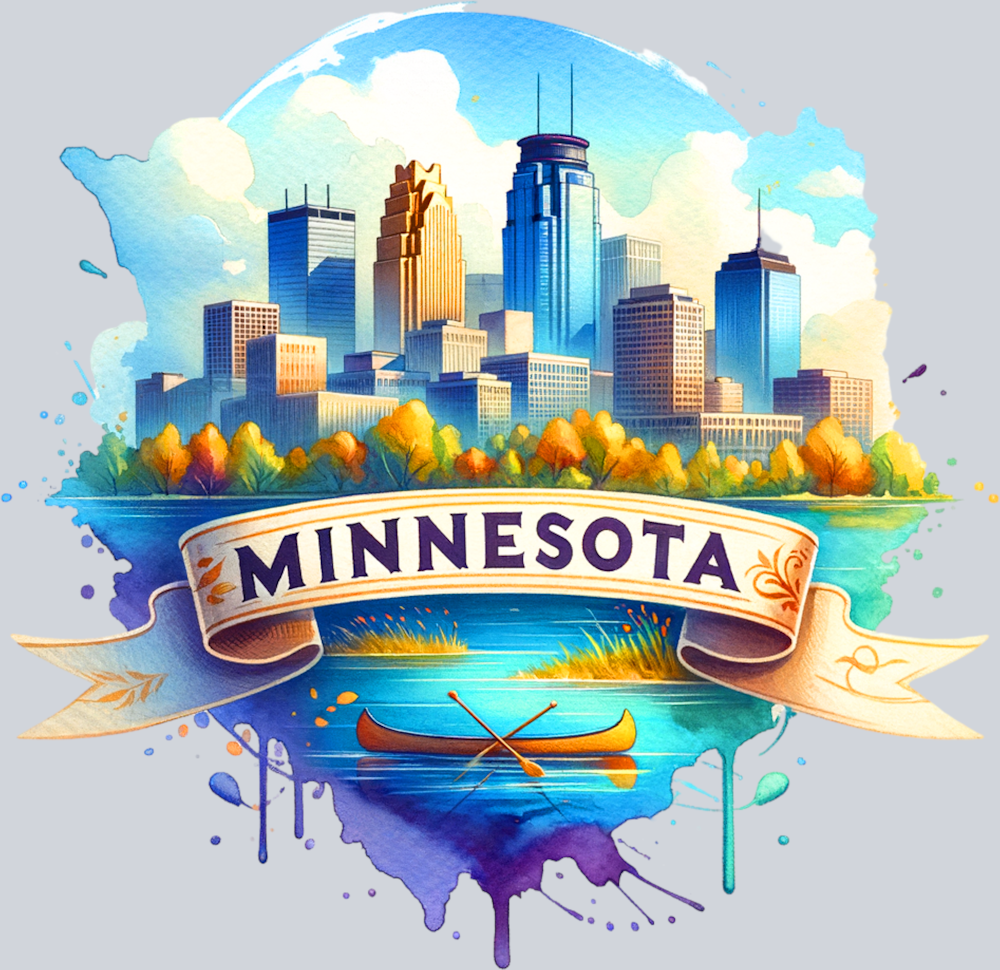 DTF Transfer Minnesota - Canoe