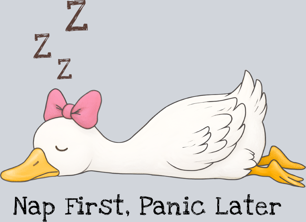 DTF Transfer Fowl - Nap First, Panic Later