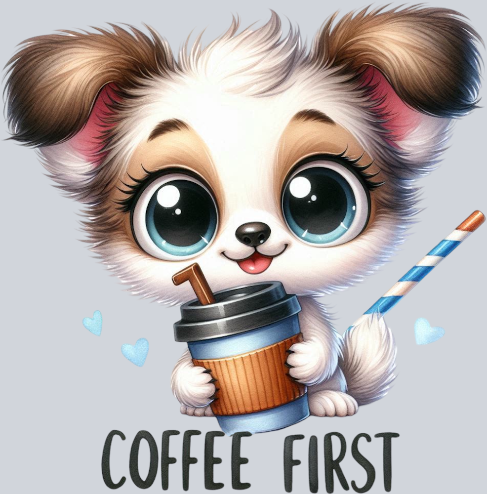 DTF Transfer Dogs - Coffee First