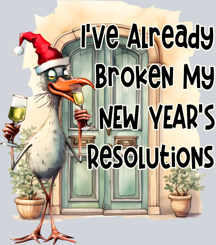 DTF Transfer New Years - I've already broken my New Year's Resolutions