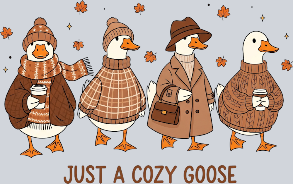 DTF Transfer Fowl - Just a Cozy Goose