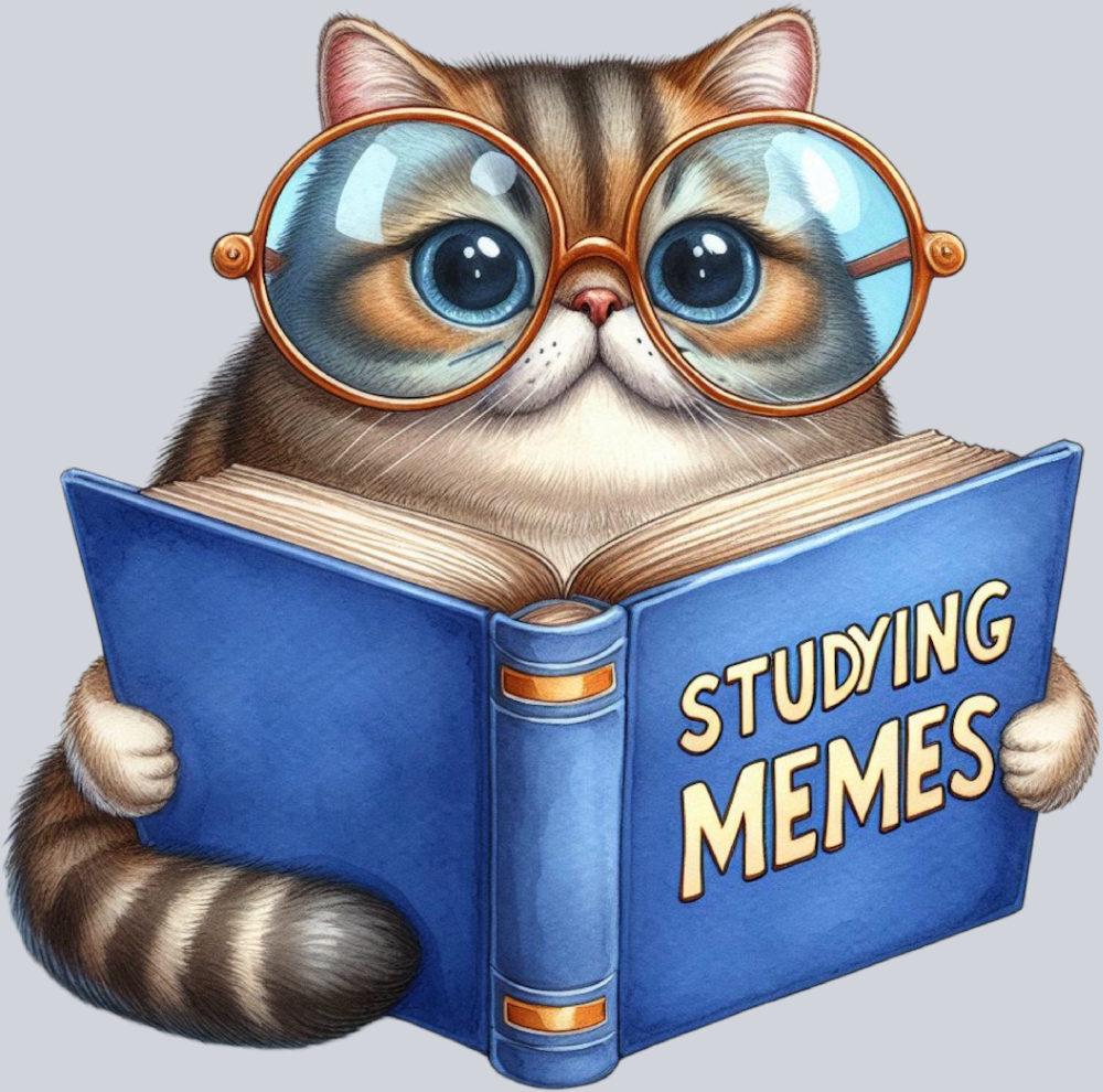 DTF Transfer Cats - Studying Memes