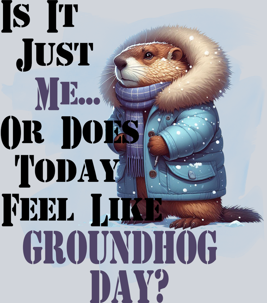 DTF Transfer Groundhog Day - Is it Just Me or Does Today Feel Like Groundhog Day