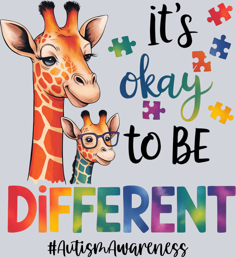 DTF Transfer Autism - It's Okay to be Different
