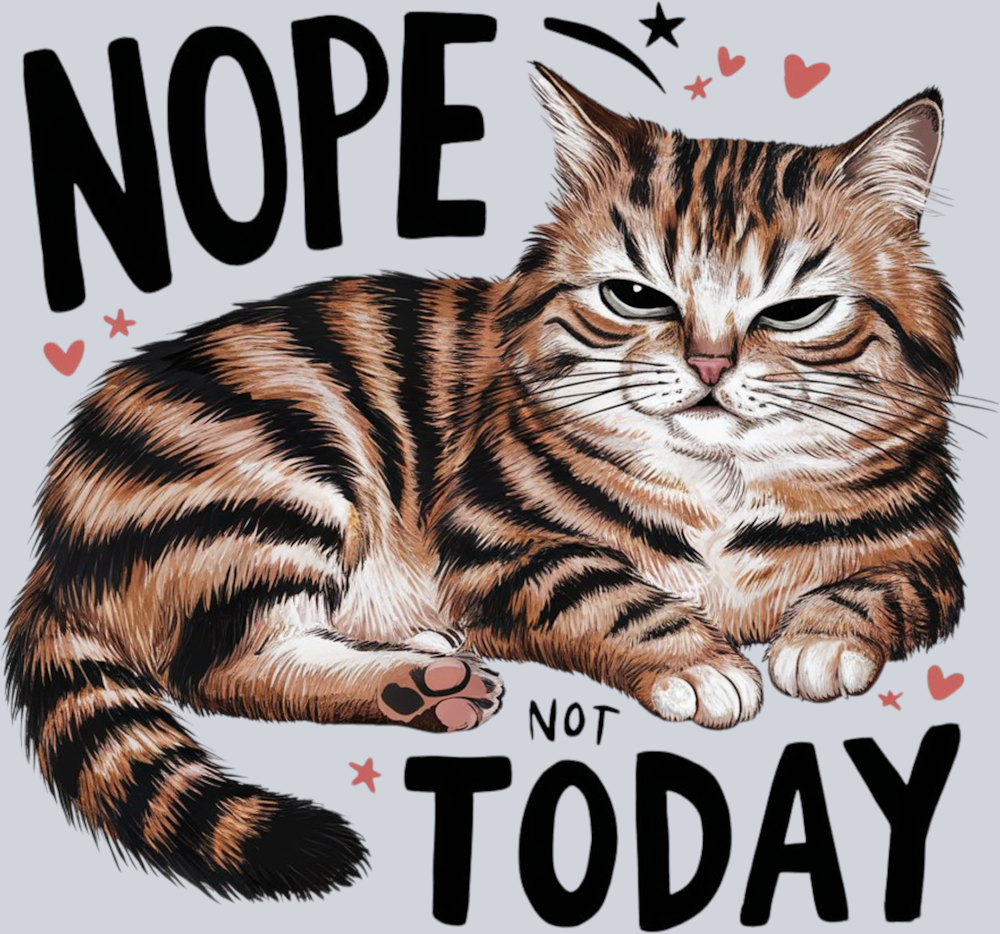 DTF Transfer Cats - Nope Not Today