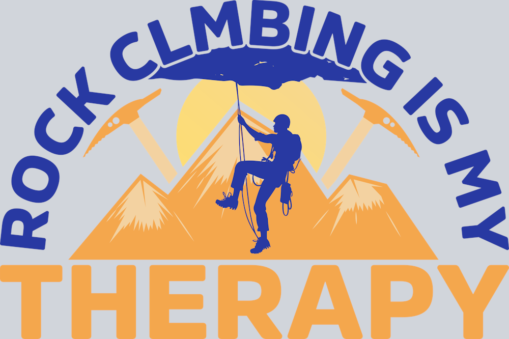 DTF Transfer Rock Climbing - Rock Climbing is my Therapy