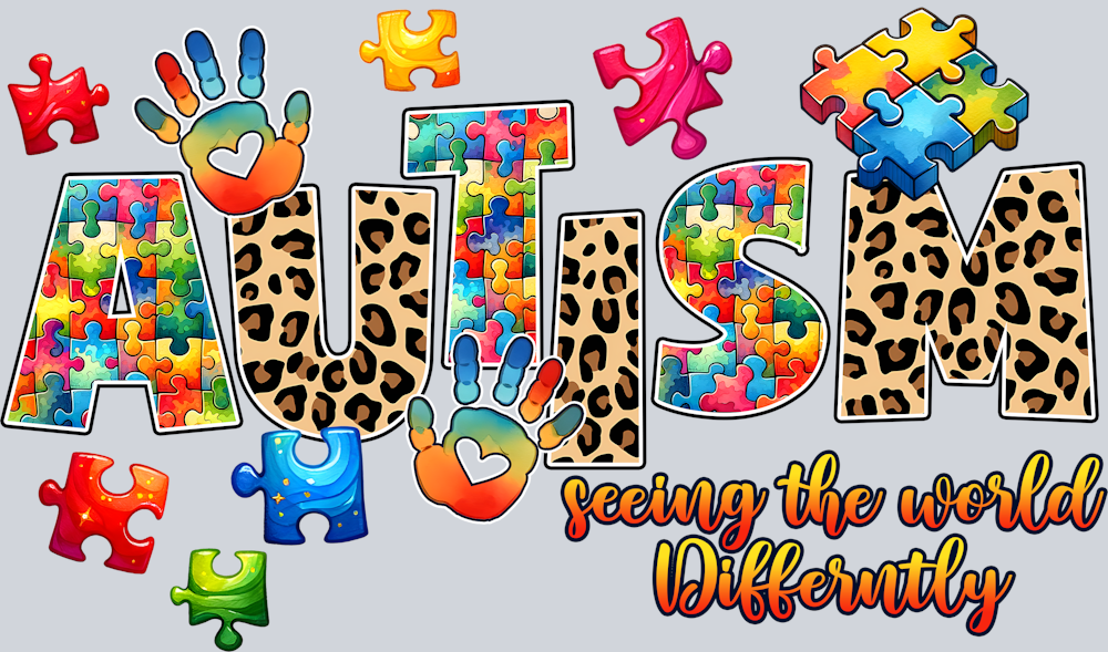 DTF Transfer Autism - Autism seeing the world Differently