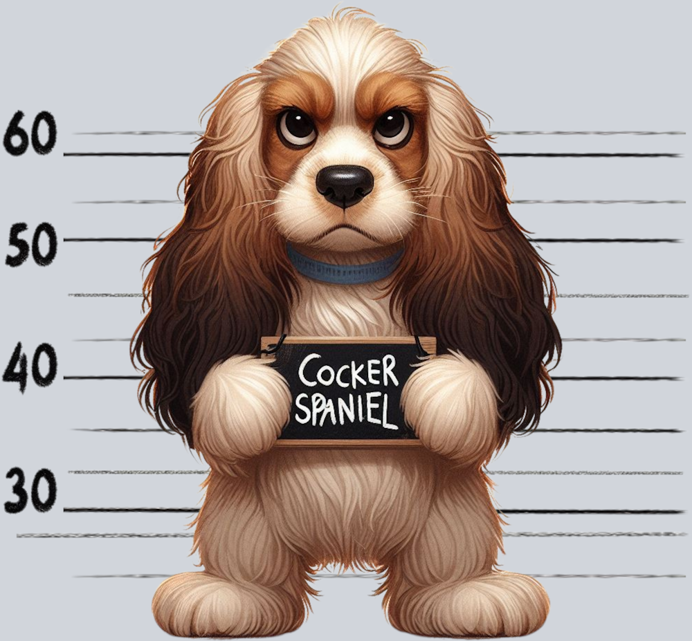 DTF Transfer Dogs - Jail Cocker Spaniel