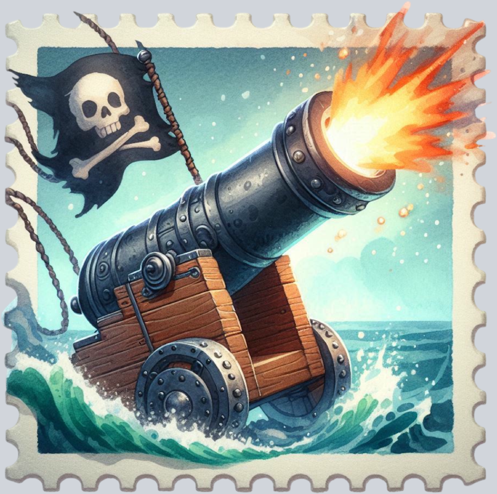 DTF Transfer High Seas - Postage Canon Firing