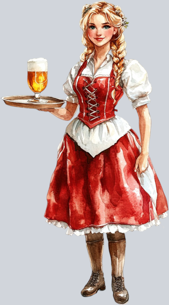 DTF Transfer Oktoberfest - Beer Maiden