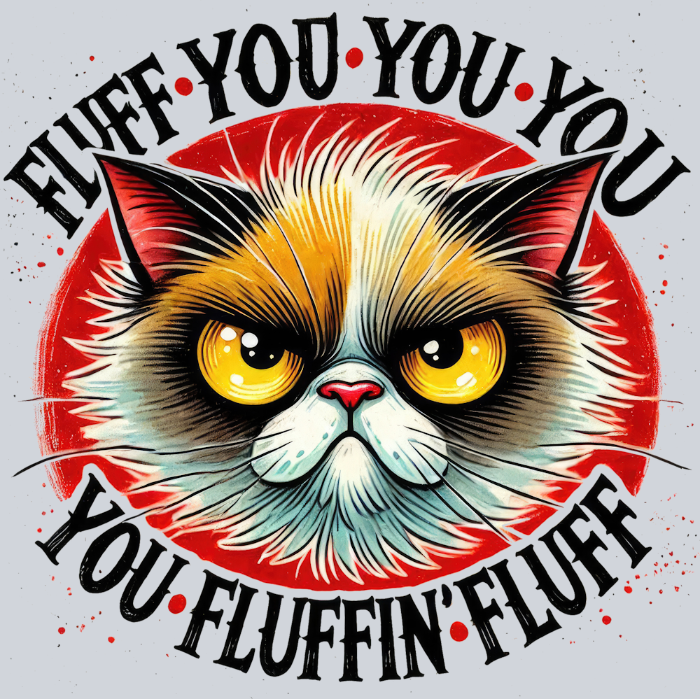 DTF Transfer Cats - Fluff You You You You Fluffin'Fluff