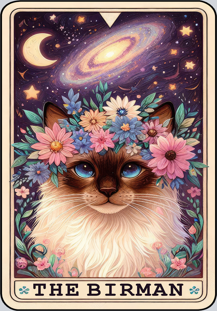 DTF Transfer Cats - Tarot Card Birman