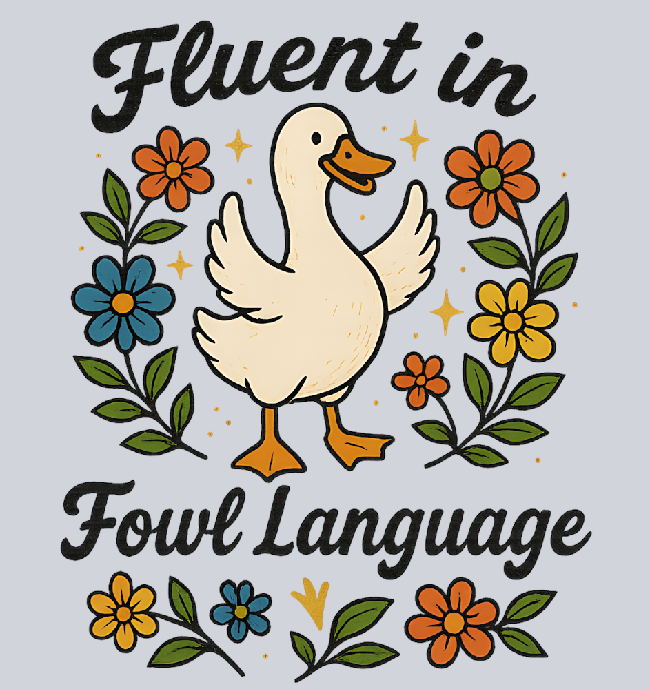 DTF Transfer Fowl - Fluent in Fowl Language