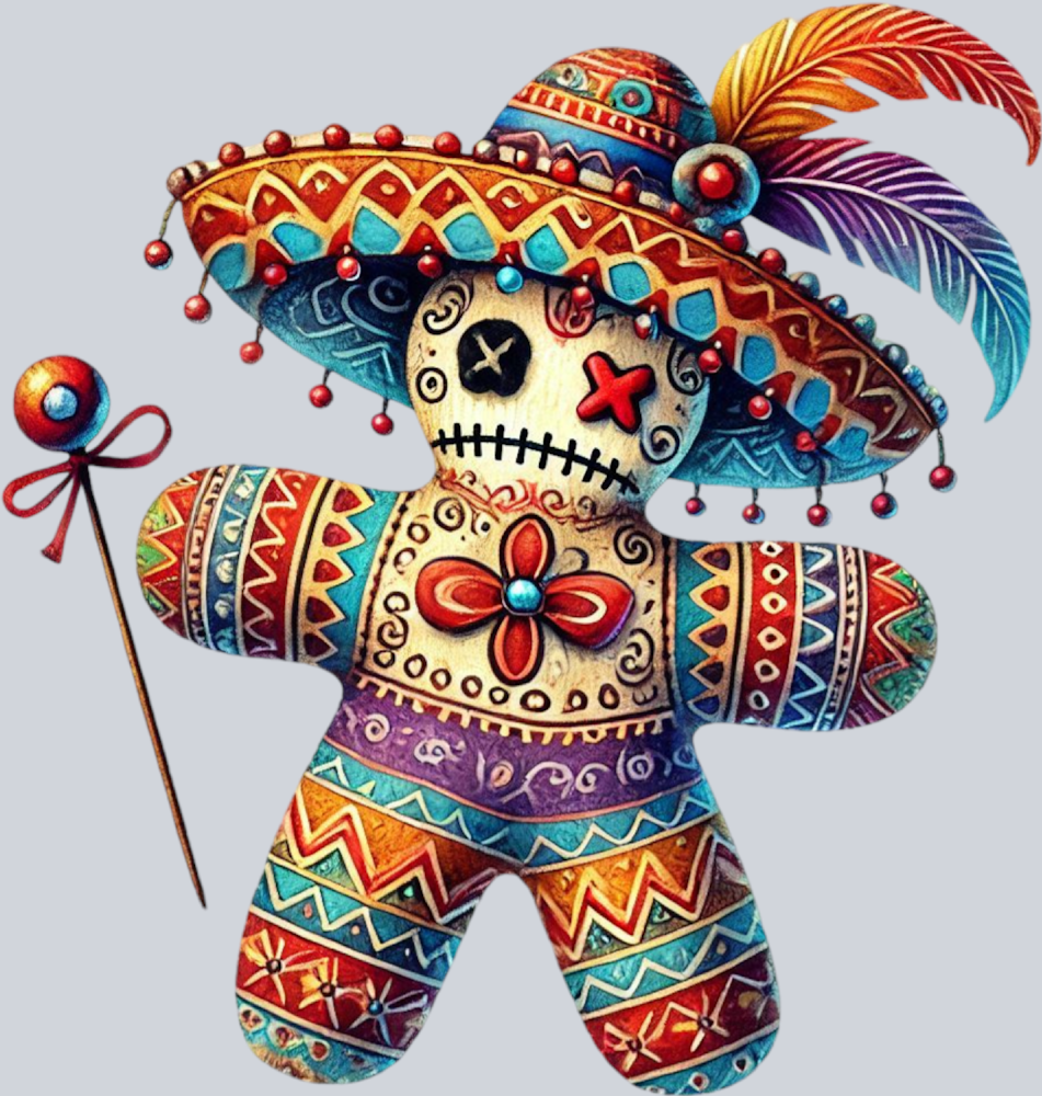 DTF Transfer Mardi Gras - Voodoo Doll