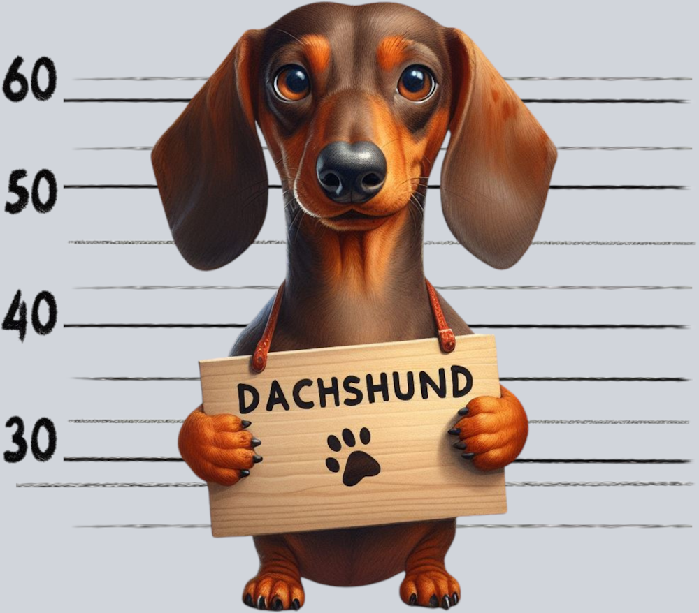 DTF Transfer Dogs - Jail Dachshund