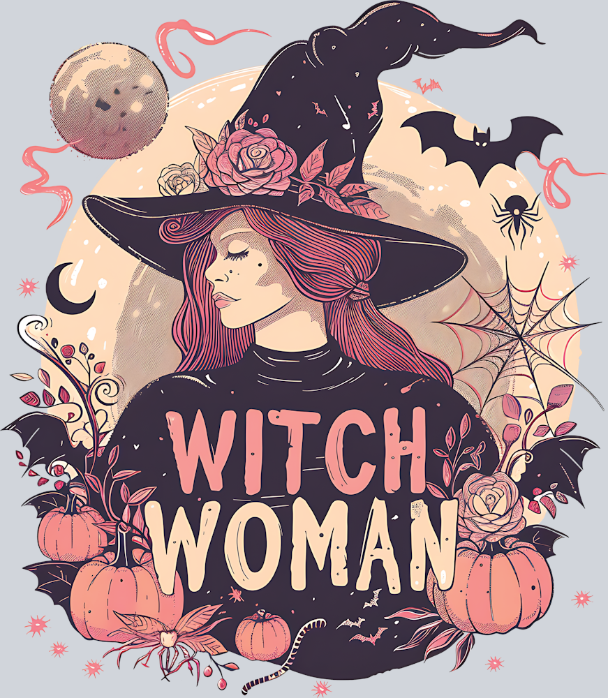 DTF Transfer Halloween - Witch Woman