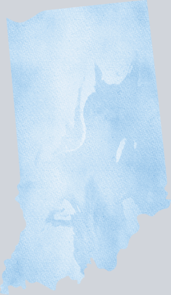 DTF Transfer Indiana - Watercolor Blue