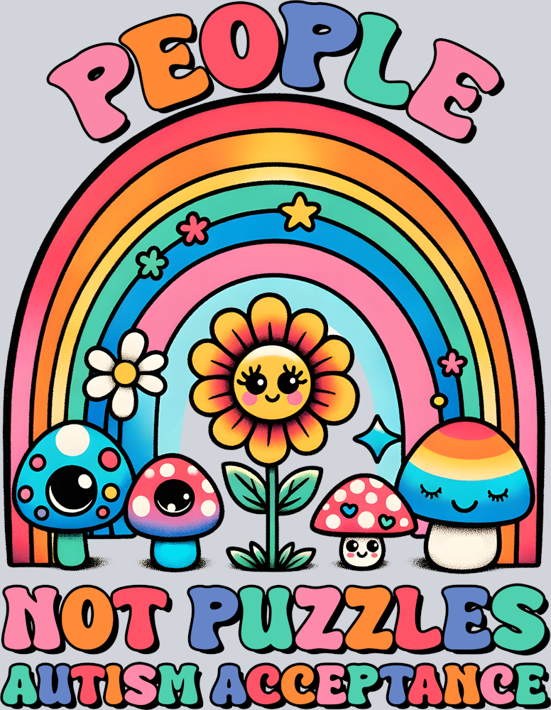 DTF Transfer Autism - People Not Puzzles Autism Acceptance