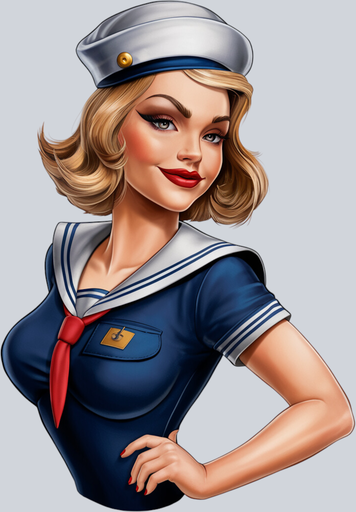 DTF Transfer High Seas - Blonde Sailing Pinup